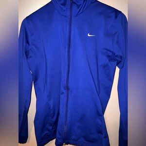 Nike vibrant blue dri fit zip jacket size medium